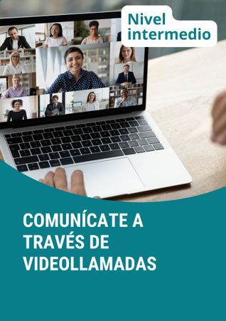 Carátula de Comunícate a través de videollamadas, Formato Curso Presencial